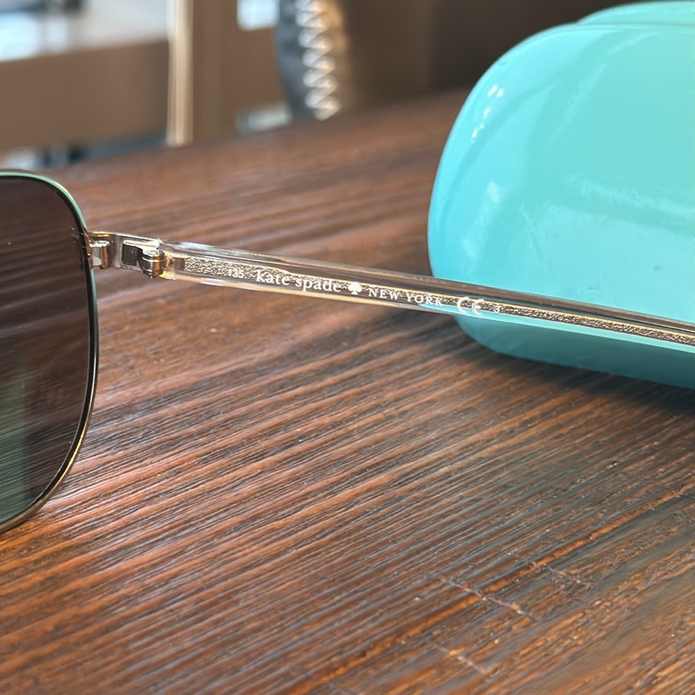 Authentic Kate Spade Aviators Silver Sunglasses - Picture 4 of 6